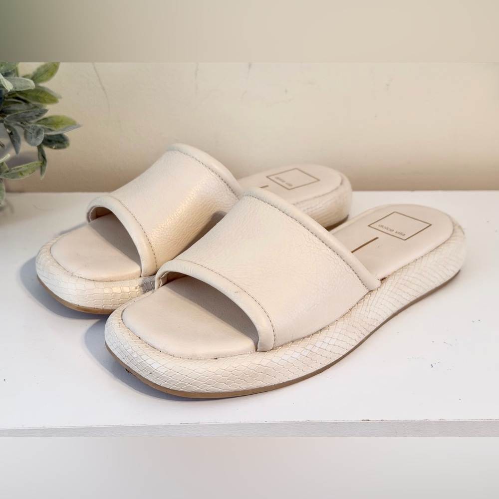Dolce Vita Cream Slide Sandals